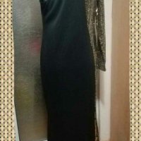 Официална дълга рокля - черно и златисто 🍀👗L,XL(44-46р-р)👗🍀, снимка 3 - Рокли - 35271577