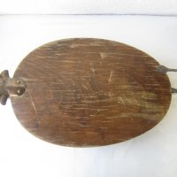  стар дървен поднос дъска метални глава крака опашка рога бик, снимка 6 - Други стоки за дома - 28947123