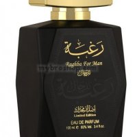 Луксозен арабски парфюм Raghba  от Lattafa 100ml сандалово дърво, амбра, кедър, кож - Ориенталски ар, снимка 3 - Унисекс парфюми - 39440481