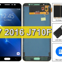 Дисплей с рамка за Samsung J710 (J7 2016) Amoled, снимка 2 - Резервни части за телефони - 44897349