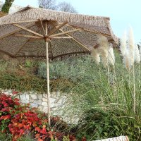 Плетени чадъри тип макраме за градина, плаж, ресторант или бийч бар, снимка 10 - Градински мебели, декорация  - 43956841