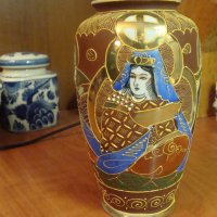  Сатцума антикварна  оригинална ваза, снимка 2 - Антикварни и старинни предмети - 27415541