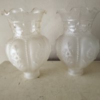 две барокови стъкла за лампа,полилей, снимка 1 - Настолни лампи - 43031800