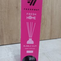 Freshway дифузер парфюм ароматизатор за стая дома с пръчици пръчки клечки 100 мл Bubble gum (Дъвка), снимка 1 - Други - 37849274