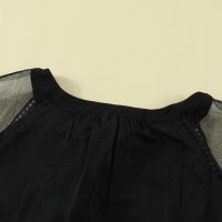 Дамска елегантна блуза в черно с дълъг ръкав, снимка 10 - Блузи с дълъг ръкав и пуловери - 43503229