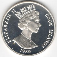 Cook Islands-50 Dollars-1989-KM# 60-Olympic Games-Silver  Proof , снимка 2 - Нумизматика и бонистика - 37330676