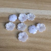 Плоски перлички цветя за декорация 2 вида - 10 бр /комплект , снимка 2 - Други - 28122942