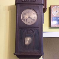 Стар немски часовник над 100 годишен профилактиран при часовникар, снимка 1 - Стенни часовници - 33039796