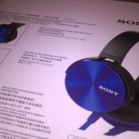 SONY HEADPHONES-NEW BLUE, снимка 11 - Слушалки и портативни колонки - 26647143