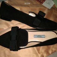 Дамски елегантни оригинални  обувки Prada Women's Black Loafer 100 % кожа , снимка 13 - Дамски обувки на ток - 18714675