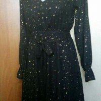 Изискана рокля, в черно и златисто👗🍀S,M🍀👗арт.4035, снимка 1 - Рокли - 35623933