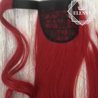 Хитов Модел Опашка за Коса с Кичур в Наситено Ярко Червен Цвят КОД С536, снимка 4 - Аксесоари за коса - 43281273