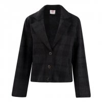 Кокетно късо сако Wool Blend Jacket Ladiesрв черно,кремаво и синьо , снимка 3 - Сака - 27792136