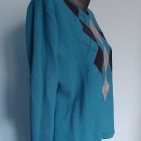 Марков винтидж пуловер тип туника "Mari Malva" / голям размер , снимка 3 - Блузи с дълъг ръкав и пуловери - 43460368