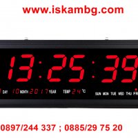 стенен електронен часовник с термометър, снимка 9 - Други стоки за дома - 28529994