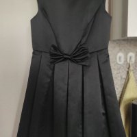 Официална черна сатенена рокля , снимка 2 - Рокли - 37608732