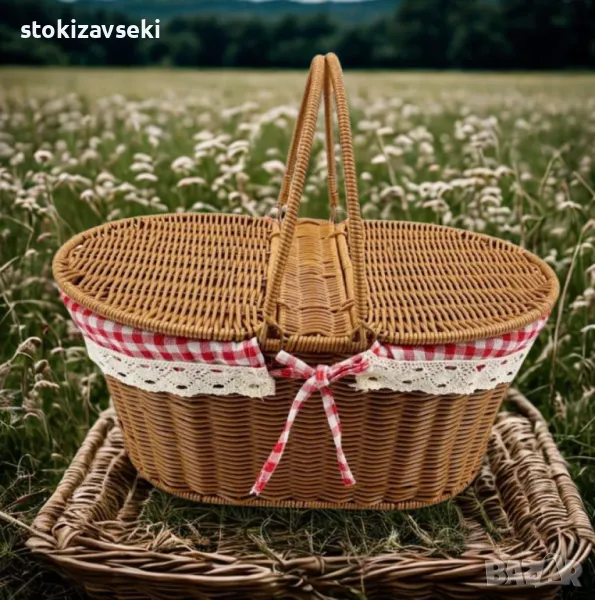 Класическа кошница за пикник, снимка 1