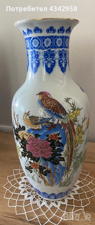 Винтидж китайска порцеланова ваза., снимка 1