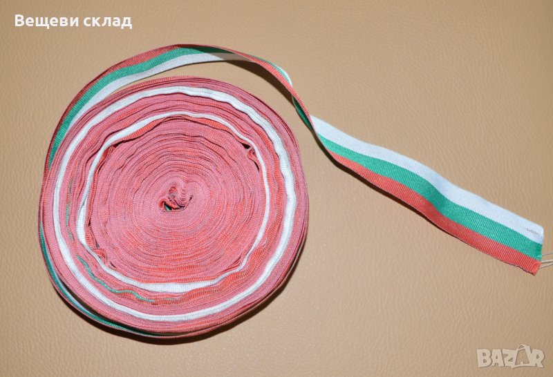 Трикольорна текстилна лента 3 см. , снимка 1