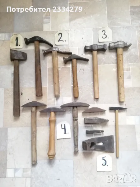 Стари занаятчийски и битови чукове, 100% автентичност., снимка 1