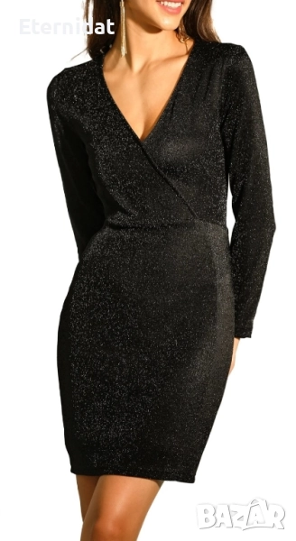 Нова официална къса рокля с блясък , снимка 1