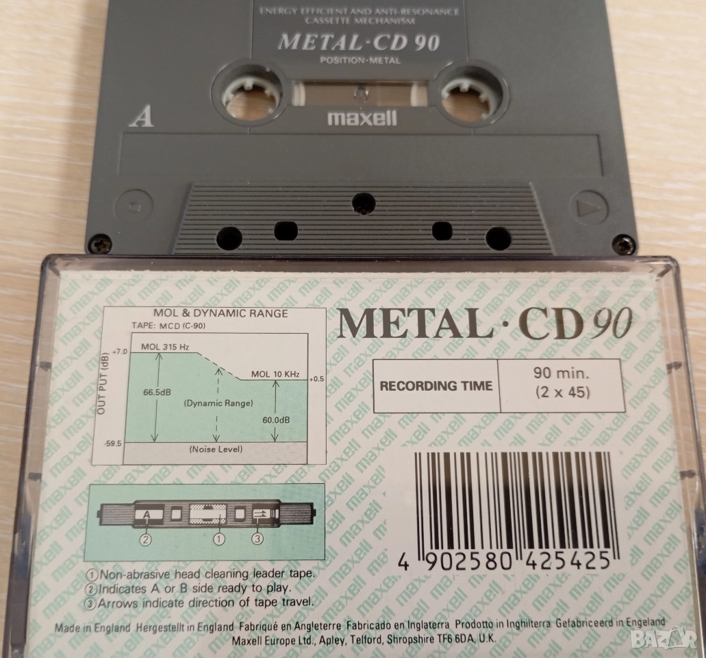 Аудио касети метал Maxell Metal CD90, снимка 1
