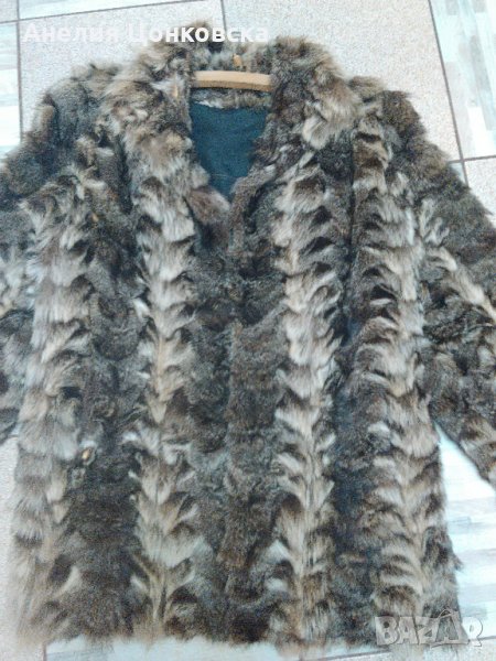 Зимно палто естествен косъм цели кожи, снимка 1