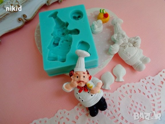 Готвач силиконов молд форма за декорация торта фондан шоколад гипс, снимка 1