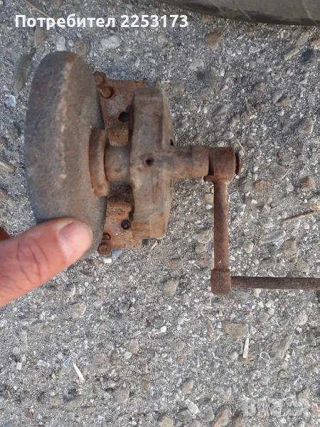 Стар ръчен шмиргел, снимка 1