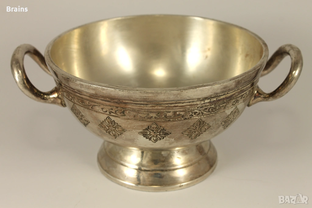 Стара Немска Дебело Посребрена Купа VILLEROY & BOCH 17-18, снимка 1