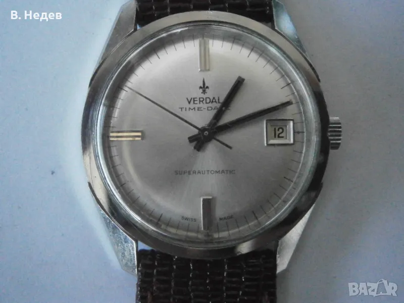 VERDAL Time-date, superautomatic case 35 mm ETA 2472, 25 jewels, Swiss, снимка 1