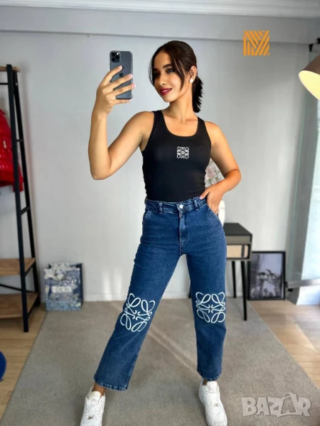 дамски комплект дънки и потник loewe, снимка 1