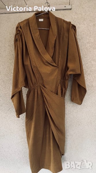 Бутикова рокля цвят горчица, снимка 1