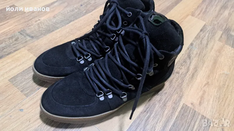Зимни дамски високи обувки,кожени,шити 41 номер, снимка 1