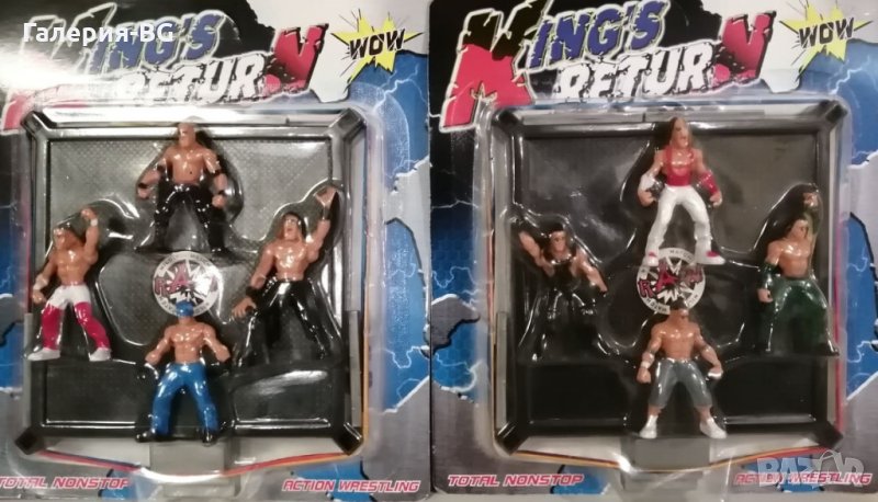 WWE: Кеч ринг с 4 фигурки, снимка 1