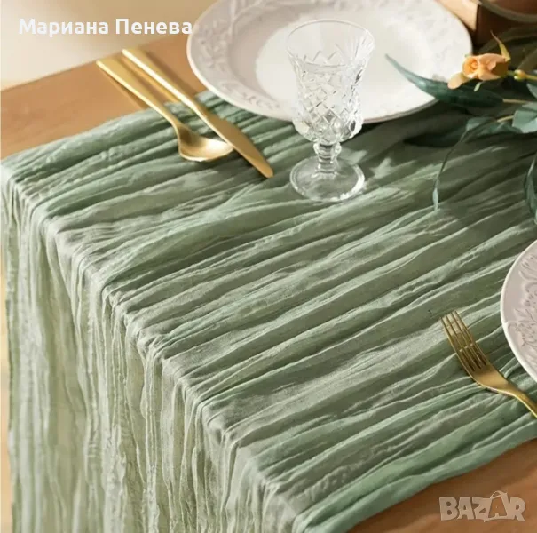 тишлайфери 90/180см цвят зелен чай, снимка 1