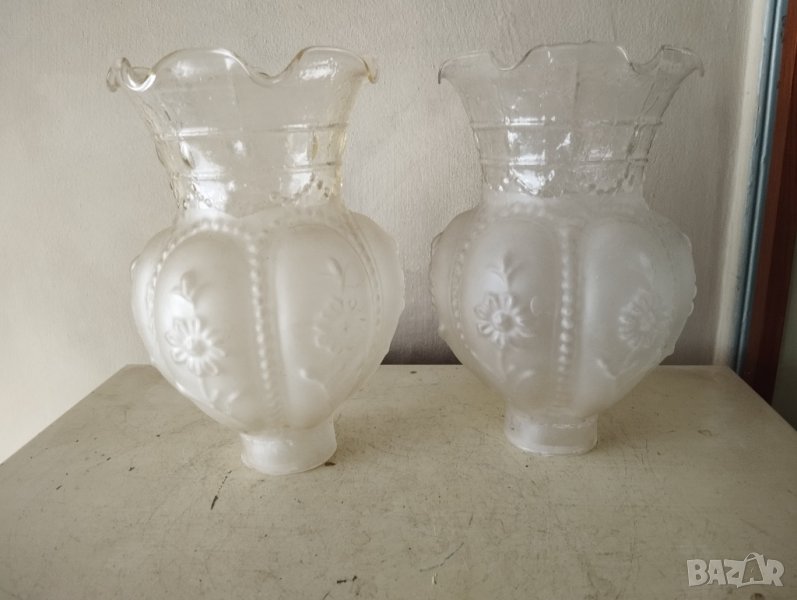 две барокови стъкла за лампа,полилей, снимка 1