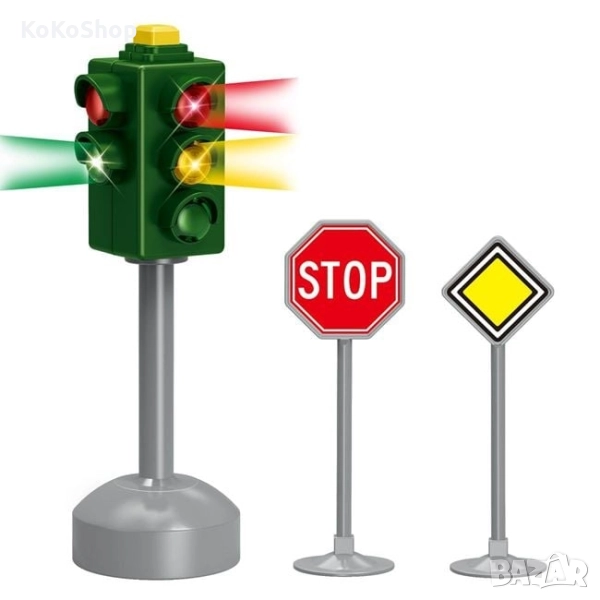 Светофар с пътни знаци/светофар със звук и светлина/светофар за, снимка 1