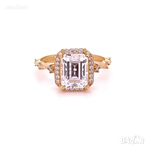 Златен дамски пръстен 3,03гр. 14кр.проба:585 размер:57 модел:28387-1, снимка 1