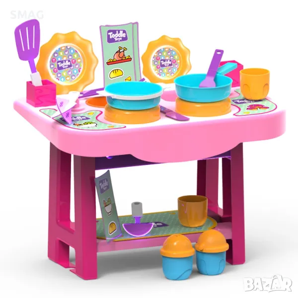 Кухненска играчка розова фуксия 14 аксесоара S_1068861, снимка 1