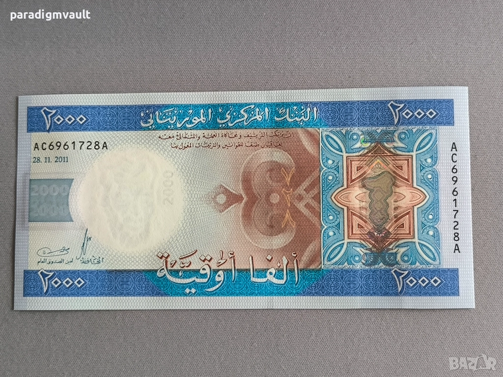 Банкнота - Мавритания - 2000 угия UNC | 2011г., снимка 1