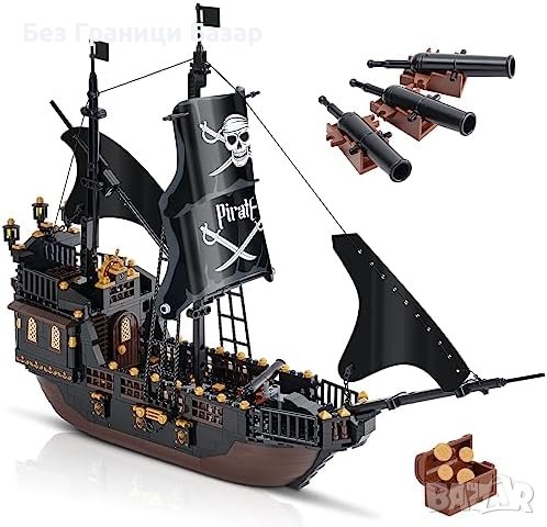 Ново Пиратско приключение 621 елемента за създаване на пиратски кораб Деца Подарък, снимка 1
