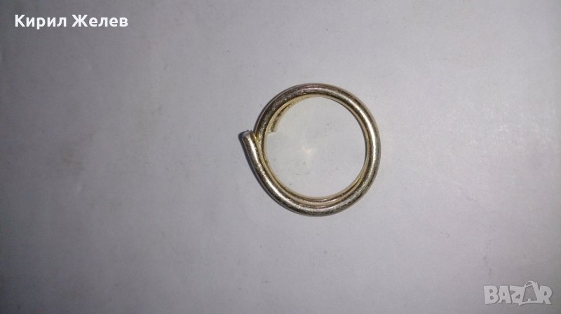 Златист пръстен тип халка - 12422, снимка 1