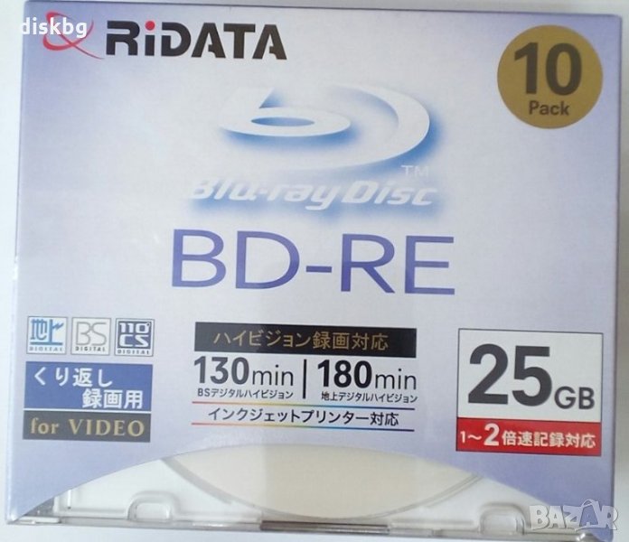 BD-RE 25GB RIDATA printable 1-2x в слим кутия - празен диск , снимка 1