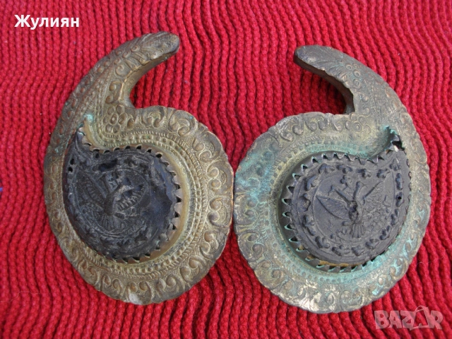 ВЪЗРОЖДЕНСКИ КОВАНИ ПАФТИ СРЕБРО САЧАН РОГ , снимка 3 - Антикварни и старинни предмети - 51454411