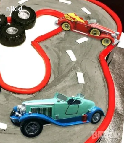 2 вида Ретро кола автомобил силиконов молд форма торта фондан шоколад гипс декор, снимка 2 - Форми - 48045688