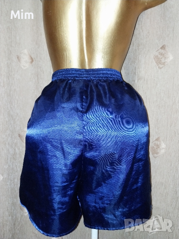  STINNA L/XL Сатенени сини шорти, снимка 3 - Къси панталони и бермуди - 44889376