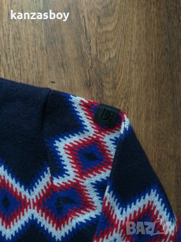 g-star javdi diamond jacquard turtle knit - страхотен мъжки пуловер ЛАМСКА ВЪЛНА, снимка 8 - Пуловери - 39545647