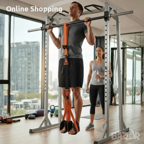 Професионален ластик за набиране с регулируема дължина и двойна опора за крака