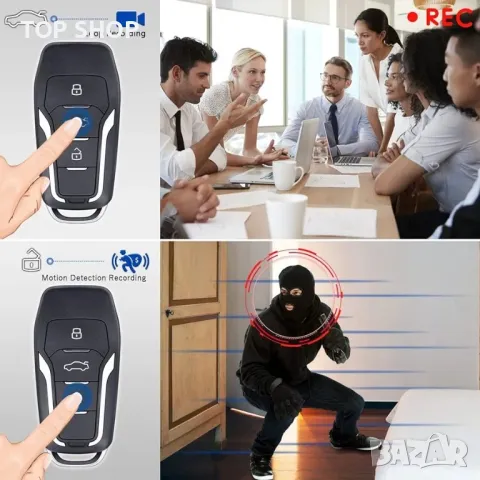 camddegg 1080P скрита камера, 64GB мини камера детекция на движение, снимка 6 - Камери - 48735121